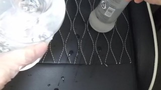 男性がオナホールを使って射精からの手コキで更に射精する！