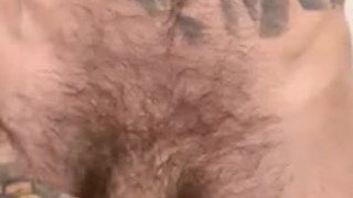 Big fat cum from giant white cock