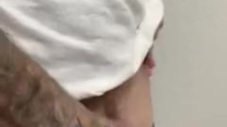 Big fat cum from giant white cock