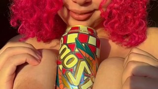 Raspberry Iced Arizona Tea Tits