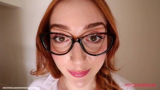 Bitchy CoWorker to Submissive Slut - POV sex curvy redhead