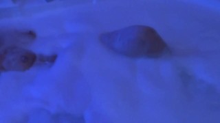 At the motel, I put on a bikini to go to the jacuzzi, stepbrother masturbates while watching me