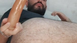 Playing alone with mi dildo and make a big cumshot end
