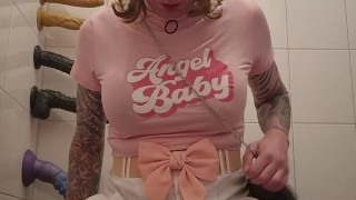 Girly sissy slut enjoy's her dildo ride