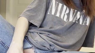 The jeans are torn exactly where it should be - Alice Moor