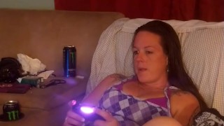 Filming up my roommates mini dress, trying to see her panties while she plays video games (part 4)