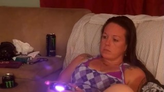 Filming up my roommates mini dress, trying to see her panties while she plays video games (part 4)