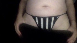 Horny e-girl shows hairy wet pussy on webcam
