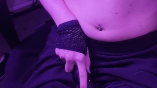Femboy in skirt cums from Domi