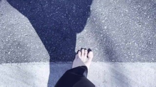 Walking Barefoot for 5.6 km: From Clean to Dirty Soles - POV Trekking