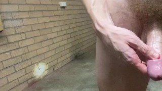 Hairy Cock Edging Out Huge Load