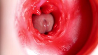 This beautiful pussy is pulsating and squeezing my cock! Camera inside the hole!