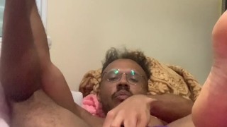 Hot black boy and shoe off his big ass