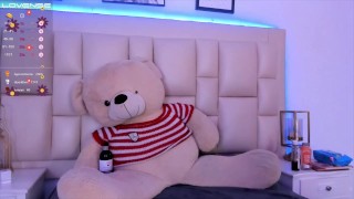 Redhead otaku with hairy pussy masturbates on sex video call with sugar daddy with 5cm cock