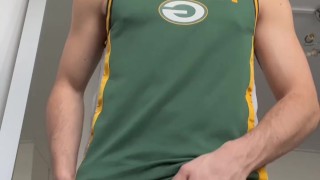 Hot College Boy Stroking His Huge Cock and Fingering / Fat Cock / Sexy Ass