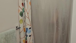 Taking a shower and then Jerking off