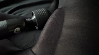 Hands Free Cumming In Pantyhose