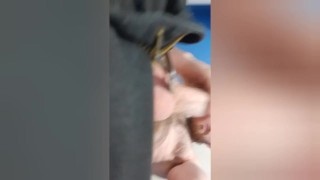 Apprentice wanks befor work and cums on self