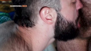 Sucking a Daddy's Hairy Uncut Cock