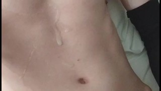 Twink jerking off huge cumshot