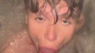 Hot Hunk gets his Cock Sucked by a Cute Twink in a Jacuzzi & Raw Fucks His Smooth Ass with Creampie