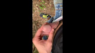 Smoking and rubbing my Spanish cock in public park, with cum shot