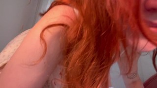 Redhead teen loves big dilddos and hard fingering