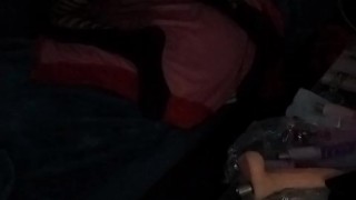 sex machine fucking my pussy hard! huge black dildo!