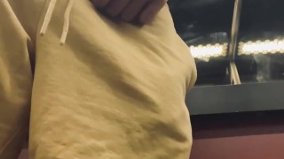 Jerkking on my building’s elevator. Public nudity
