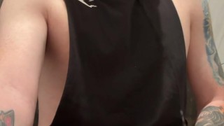 Twink Busts a Nut in Gym Restroom