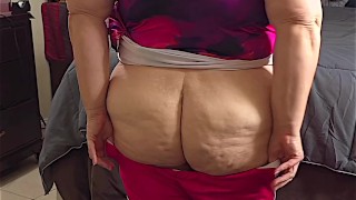 Jerk off and cum for my big ass - fat booty bbw milf flash panties