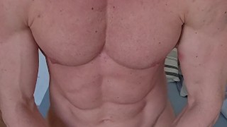 6'7" 250lb muscular Dom fucks and humps fleshlight with his BWC until cumming