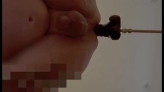 Taking my knotted toy doggy style on my hismith machine