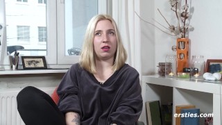 Ersties - Sexy Barcelona Blonde Fingers Her Wet & Hairy Pussy