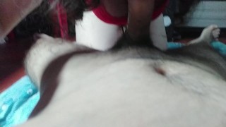 My stepsister likes to record herself while she sucks cock and I fuck her 1