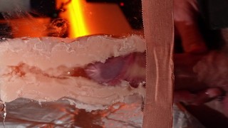 🔴🔴🔴 Fucked a toy with a big cock and came hard