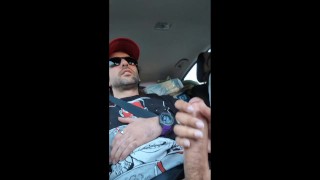 hot wife give me a handjob while she's driving