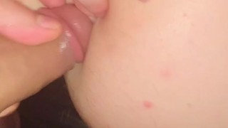 Sexy blonde doing deep anal with a huge cock