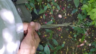 Gardener takes a piss #1