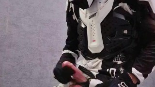 Combined motocross gear and Nike TN. Then put on a mxhelmet and cum