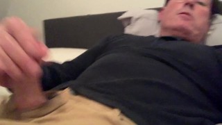 Jerking-off in my khaki jeans, in my bed, winter afternoon wank.