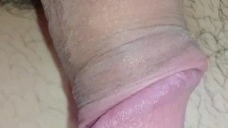 Hands free dripping cum on floor