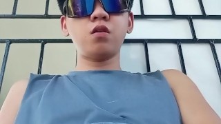 Pinoy Fuck his Tight Toy in Front of Garage | Daks Jakol Ungol
