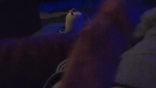 Edging Sensitive Cock by the Fire