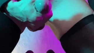 Sexy femboy uses buttplug and jerks off