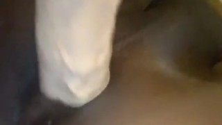 Black college twink using 10in’ dildo