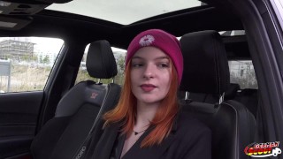 GERMAN SCOUT - Loud First Anal Sex at Pickup Casting with Skinny Redhead Teen Foxy Icegram