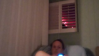 Hot Step Mom Panties Are Getting Wet While Playing Video Games