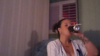 Hot Step Mom Panties Are Getting Wet While Playing Video Games