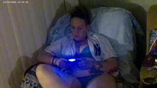 She Turns Me On While Her Panties Are Getting Wet While Playing Video Games